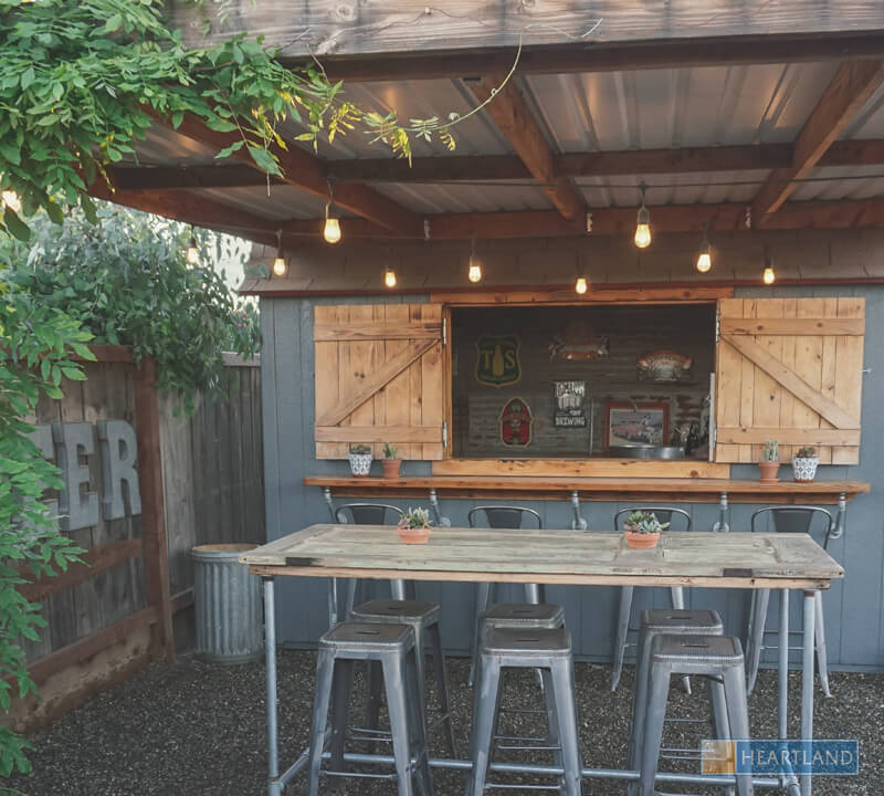 How To Build A Bar Shed Backyard Bar Shed Ideas Heartland Sheds
