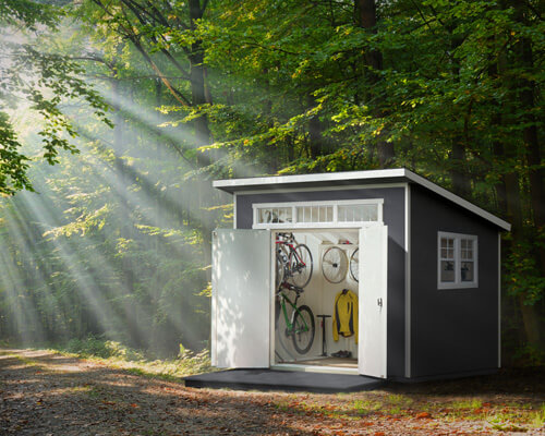 shed with modern styling
