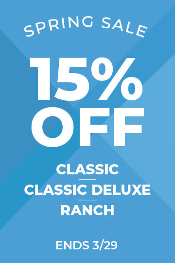 15% off Classic, Classic Deluxe & Ranch Sheds