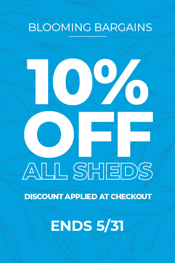 10% off all sheds